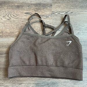 Gymshark Adapt Fleck Seamless Sports Bra Brown Small